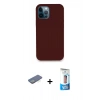 MARSİLYAN™- iPhone 12 Pro Max Kılıf Zirve Modern Özel Seri - Siyah 5D Eko Cam Ekran Koruyucu + Renkli Kamera Lens Koruma Cam - YL
