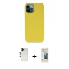 MARSİLYAN™- iPhone 12 Pro Max Kılıf Zirve Modern Özel Seri - Siyah 6D Mat Seramik Hayalet Nano Ekran Koruyucu + Shine Kamera Lens - GD