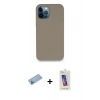 MARSİLYAN™- iPhone 12 Pro Max Kılıf Zirve Modern Özel Seri - Siyah Joko 5D Cam + Shine Kamera Lens Koruma Cam - MI