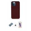 MARSİLYAN™- iPhone 12 Pro Max Kılıf Zirve Modern Özel Seri - Siyah Joko 5D Cam + Shine Kamera Lens Koruma Cam - SH