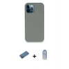 MARSİLYAN™- iPhone 12 Pro Max Kılıf Zirve Modern Özel Seri - Siyah Joko Magic 5D Cam + Shine Kamera Lens Koruma Cam - GD