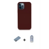 MARSİLYAN™- iPhone 12 Pro Max Kılıf Zirve Modern Özel Seri - Siyah Joko Magic 5D Cam + Gümüş Shine Kamera Lens Koruma Cam