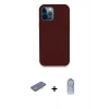 MARSİLYAN™- iPhone 12 Pro Max Kılıf Zirve Modern Özel Seri - Siyah Joko Magic 5D Cam + Renkli Kamera Lens Koruma Cam - MI