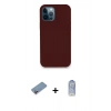 MARSİLYAN™- iPhone 12 Pro Max Kılıf Zirve Modern Özel Seri - Siyah Joko Magic 5D Cam + Shine Kamera Lens Koruma Cam - PE