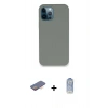 MARSİLYAN™- iPhone 12 Pro Max Kılıf Zirve Modern Özel Seri - Siyah Joko Magic 5D Cam + Renkli Kamera Lens Koruma Cam - TU