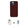 MARSİLYAN™- iPhone 12 Pro Max Kılıf Zirve Modern Özel Seri - Siyah Joko Magic 5D Cam + Shine Kamera Lens - GD