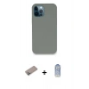 MARSİLYAN™- iPhone 12 Pro Max Kılıf Zirve Modern Özel Seri - Siyah Joko Magic 5D Cam + Shine Kamera Lens Koruma Cam - SABE