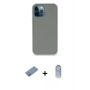 MARSİLYAN™- iPhone 12 Pro Max Kılıf Zirve Modern Özel Seri - Siyah Joko Magic 5D Cam + Shine Kamera Lens Koruma Cam - GS