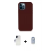 MARSİLYAN™- iPhone 12 Pro Max Kılıf Zirve Modern Özel Seri - Siyah Joko Magic 5D Cam + Shine Kamera Lens - LT