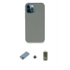 MARSİLYAN™- iPhone 12 Pro Max Kılıf Zirve Modern Özel Seri - Siyah Joko Magic 5D Hayalet Cam + Shine Kamera Lens Koruma Cam - GI