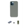 MARSİLYAN™- iPhone 12 Pro Max Kılıf Zirve Modern Özel Seri - Siyah Joko Magic 5D Hayalet Cam + Renkli Kamera Lens Koruma Cam - YL
