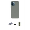 MARSİLYAN™- iPhone 12 Pro Max Kılıf Zirve Modern Özel Seri - Siyah Joko Magic 5D Hayalet Cam + Renkli Kamera Lens Koruma Cam - SI