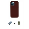 MARSİLYAN™- iPhone 12 Pro Max Kılıf Zirve Modern Özel Seri - Siyah Joko Magic 5D Hayalet Cam + Shine Kamera Lens Koruma Cam - SH