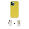 MARSİLYAN™- iPhone 12 Pro Max Kılıf Zirve Modern Özel Seri - Siyah Mat Seramik Nano Ekran Koruyucu + Shine Kamera Lens - GD