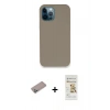 MARSİLYAN™- iPhone 12 Pro Max Kılıf Zirve Modern Özel Seri - Siyah Mat Seramik Nano Ekran Koruyucu + Shine Kamera Lens Koruma Cam - SABE