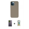 MARSİLYAN™- iPhone 12 Pro Max Kılıf Zirve Modern Özel Seri - Siyah Polymer Nano Ekran Koruyucu + Neon Fosforlu Kamera Lens - YL
