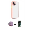 MARSİLYAN™- iPhone 13 Kılıf Ahenk Çizgi Serisi - Şeffaf 360 Full Body Arka Koruyucu + Raze Metal Kamera Lens - KI