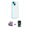 MARSİLYAN™- iPhone 13 Kılıf Ahenk Çizgi Serisi - Şeffaf 360 Full Body Arka Koruyucu + Raze Metal Kamera Lens - YL