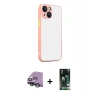 MARSİLYAN™- iPhone 13 Kılıf Ahenk Çizgi Serisi - Şeffaf 360 Full Body Arka Koruyucu + Raze Metal Kamera Lens - YL