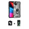 MARSİLYAN™- iPhone 13 Kılıf Ahenk Klasik Koleksiyonu - Şeffaf 360 Full Body Arka Koruyucu + PVD Metal Kamera Lens - NLGY
