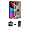 MARSİLYAN™- iPhone 13 Kılıf Ahenk Klasik Koleksiyonu - Şeffaf 360 Full Body Arka Koruyucu + PVD Metal Kamera Lens - NLGY