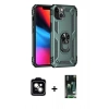 MARSİLYAN™- iPhone 13 Kılıf Ahenk Klasik Koleksiyonu - Şeffaf 360 Full Body Arka Koruyucu + PVD Metal Kamera Lens - NLGY