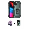 MARSİLYAN™- iPhone 13 Kılıf Ahenk Klasik Koleksiyonu - Şeffaf 360 Full Body Arka Koruyucu + Raze Metal Kamera Lens - MI