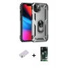 MARSİLYAN™- iPhone 13 Kılıf Ahenk Klasik Koleksiyonu - Şeffaf 360 Full Body Arka Koruyucu + Renkli Kamera Lens Koruma Cam - SI