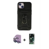 MARSİLYAN™- iPhone 13 Kılıf Ahenk Klasik - Şeffaf 360 Full Body Arka Koruyucu + Raze Metal Kamera Lens - MI