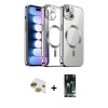 MARSİLYAN™- iPhone 13 Kılıf Nova Işık Özel Seri - Şeffaf 360 Full Body Arka Koruyucu + Pers Alüminyum Kamera Lens - GI
