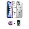 MARSİLYAN™- iPhone 13 Kılıf Nova Işık Özel Seri - Şeffaf 360 Full Body Arka Koruyucu + Raze Metal Kamera Lens - KI