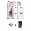 MARSİLYAN™- iPhone 13 Kılıf Nova Işık Özel Seri - Şeffaf 360 Full Body Arka Koruyucu + Pers Alüminyum Kamera Lens - KI