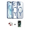 MARSİLYAN™- iPhone 13 Kılıf Nova Işık Özel Seri - Şeffaf 360 Full Body Arka Koruyucu + Pers Alüminyum Kamera Lens - KI