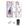 MARSİLYAN™- iPhone 13 Kılıf Nova Işık Özel Seri - Şeffaf 360 Full Body Arka Koruyucu + Renkli Kamera Lens Koruma Cam - YL