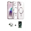 MARSİLYAN™- iPhone 13 Kılıf Nova Işık Özel Seri - Şeffaf 360 Full Body Arka Koruyucu + Pers Alüminyum Kamera Lens - YL