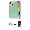MARSİLYAN™- iPhone 13 Kılıf Ufuk Serisi - Şeffaf 360 Full Body Arka Koruyucu + Rainbow Kamera Lens Koruma Cam - KI