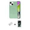 MARSİLYAN™- iPhone 13 Kılıf Ufuk Serisi - Şeffaf 360 Full Body Arka Koruyucu + Renkli Kamera Lens Koruma Cam - PE