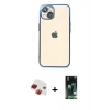 MARSİLYAN™- iPhone 13 Kılıf Vadi Minimal - Şeffaf 360 Full Body Arka Koruyucu + Pers Alüminyum Kamera Lens - KI