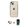 MARSİLYAN™- iPhone 13 Kılıf Vadi Minimal - Şeffaf 360 Full Body Arka Koruyucu + Pers Alüminyum Kamera Lens - KI