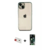 MARSİLYAN™- iPhone 13 Kılıf Vadi Minimal - Şeffaf 360 Full Body Arka Koruyucu + Rainbow Kamera Lens Koruma Cam - KI