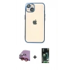 MARSİLYAN™- iPhone 13 Kılıf Vadi Minimal - Şeffaf 360 Full Body Arka Koruyucu + Raze Metal Kamera Lens - KI