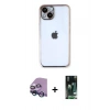MARSİLYAN™- iPhone 13 Kılıf Vadi Minimal - Şeffaf 360 Full Body Arka Koruyucu + Raze Metal Kamera Lens - MI