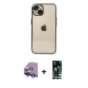 MARSİLYAN™- iPhone 13 Kılıf Vadi Minimal - Şeffaf 360 Full Body Arka Koruyucu + Raze Metal Kamera Lens - MI