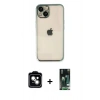 MARSİLYAN™- iPhone 13 Kılıf Vadi Minimal - Şeffaf 360 Full Body Arka Koruyucu + PVD Metal Kamera Lens - NLGY