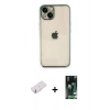 MARSİLYAN™- iPhone 13 Kılıf Vadi Minimal - Şeffaf 360 Full Body Arka Koruyucu + Renkli Kamera Lens Koruma Cam - PE