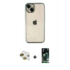 MARSİLYAN™- iPhone 13 Kılıf Vadi Minimal - Şeffaf 360 Full Body Arka Koruyucu + Pers Alüminyum Kamera Lens - GI
