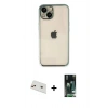 MARSİLYAN™- iPhone 13 Kılıf Vadi Minimal - Şeffaf 360 Full Body Arka Koruyucu + Rainbow Kamera Lens Koruma Cam - REGD
