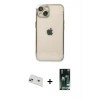 MARSİLYAN™- iPhone 13 Kılıf Vadi Minimal - Şeffaf 360 Full Body Arka Koruyucu + Rainbow Kamera Lens Koruma Cam - MR