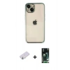 MARSİLYAN™- iPhone 13 Kılıf Vadi Minimal - Şeffaf 360 Full Body Arka Koruyucu + Renkli Kamera Lens Koruma Cam - SI