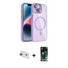 MARSİLYAN™- iPhone 13 Kılıf Yadigar Asil Koleksiyonu - Şeffaf 360 Full Body Arka Koruyucu + Rainbow Kamera Lens Koruma Cam - MI